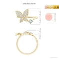 thumbnail image 4 of ANGARA Natural Diamond Butterfly Bypass Ring in 14K Yellow Gold for Women (Size-3.5mm | Color-G | Clarity-VS2) | April Birthstone, Birthday, Anniversary, Jewelry Gift for Women | Natural Diamond Ring, 4 of 9
