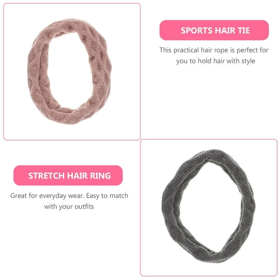 Minkissy 10Pcs Metal Cuff Ponytail Holder Hair Wrap Rope Simple Design for Women Girls