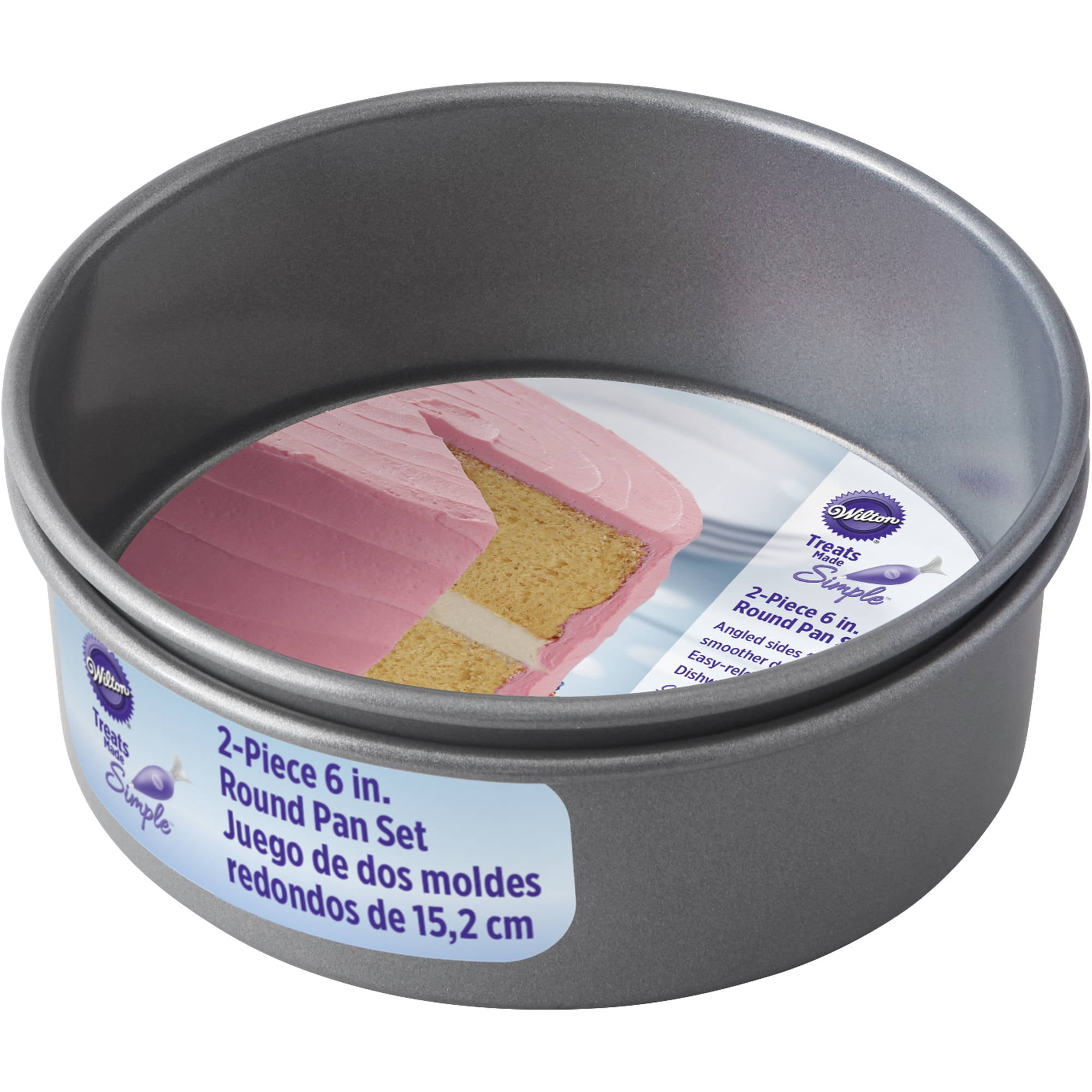 Wilton Treats Made Simple Non Stick Cake Pan Set Round 9
