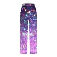 thumbnail image 5 of xjwjuw Womens Casual Sparkly Sequin Pants High Waisted Wide Leg Palazzo Bell Bottom Dance Trousers Loose Pull On Comfy 70s Magic Glitter Disco Party Long Maxi Pants, 5 of 5