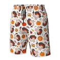 thumbnail image 4 of Logiee Turkey And Thanksgiving2 Print Mens Swim Trunks Quick Dry Board Shorts,Breathable Hawaii Beach Shorts Swimwear Bathing Suits-X-Large, 4 of 6