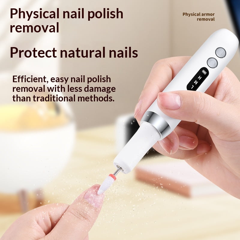 Portable Electric Nail Drills, Manicure and Pedicure Sets for Grinding,polishing and Trimming,Rechargeable Pedestal Nail Polisher