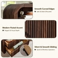 thumbnail image 5 of Keywhat Modern Fluted Nightstand set of 2, 24" End Table with Charging Station, 2 Drawers and Metal Handles for Bedroom/Living Room, Dark Walnut, 5 of 6