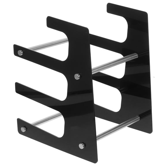 GOOHOCHY Acrylic Keyboard Stand for Desk with Multi Tier Design Black Color Great for Display 7.5 x 4.5 Inches