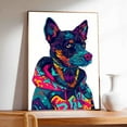thumbnail image 4 of Hudo Wall Art - Funny Dog Canvas Poster for Kids' Room - Pumi Dog colorful art print, Canvas Painting Puppy Artwork, Watercolor Artwork Print For Bedroom, 4 of 5