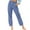 Blue-10, variant on REALiKUN Summer Casual Linen Capri Pants for Womens Elastic Waist Cropped Comfy Baggy Trousers with Pockets