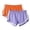 #340-Purple, variant on Workout Shorts for Woman, with Elastic Waistband and Color Block Design, Breathable and Comfortable for Summer, Gym, Travel and Daily Wear