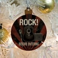 thumbnail image 5 of Rock Before Entering and Roll Music Guitar Wood Christmas Tree Holiday Ornament, 5 of 7