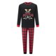 thumbnail image 2 of Conjunto de pijamas navideños familiares a juego: camisetas con estampado de astas y pantalones a cuadros. Pijamas de vacaciones para dormir., 2 of 10