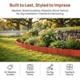 thumbnail image 5 of Plastic Garden Retaining Fence, Imitation Stone Garden Fence, No DigStone and Brick GardenBed Materials for Flower Bed, Decorative Outdoor Garden BorderFence for Patio Yard, 5 of 7