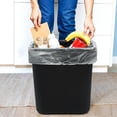 thumbnail image 5 of Plastic Prince 28 Quart Trash Can, Black Plastic Rectangular 7 Gallon Wastebasket for Kitchen Bathroom Office, 28 qt Garbage Can Fits Under Desk Cabinet Sink, 5 of 9
