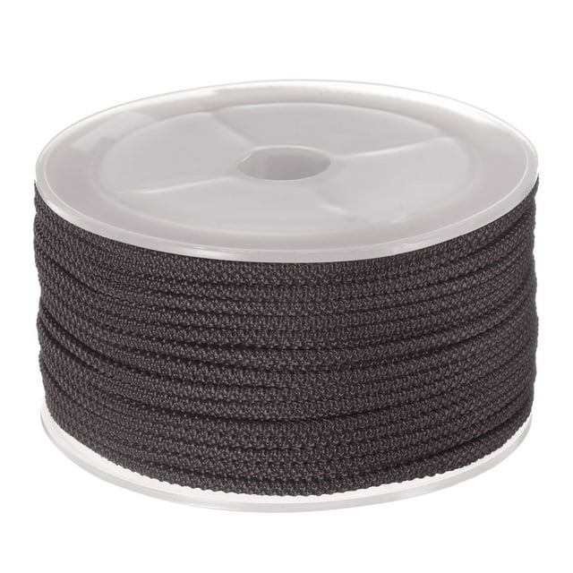 Unique Bargains Nylon Beading Thread Cord 2mm Extra Strong Braided Nylon String for Necklace Crafting 15M/49 Feet, Coffee