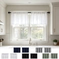 thumbnail image 7 of COM1950s Rod Pocket Small Curtains, Two Sided Tier Curtains, Waterproof Half Window Curtains for Kitchen, Bathroom, Bedroom and Living Room, 2 Panels, 7 of 7