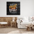 thumbnail image 2 of Eat Drink Be Scary Halloween Pattern Holiday Graphic Art Gallery Wrapped Canvas Print Wall Art, 2 of 7