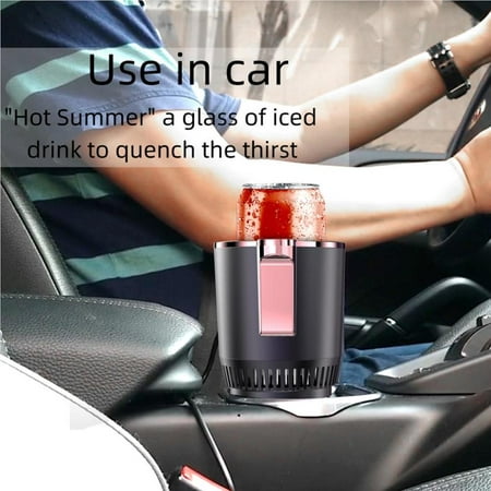 2 in 1 Car Cup Warmer Cooler Holder Quick Electric Cooling Cup Portable  Auto Car Smart Heating Cooling Cup Mug Holder for DC 12V Vehicle Mounted  Power