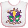 thumbnail image 3 of Inktastic Mardi Gras Princess Girls Baby Bib, 3 of 4