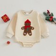 thumbnail image 2 of Okbabeha Baby Girl Boy Christmas Outfit Santa/Christmas Tree/Gingerbread/Bow Sweatshirt Romper Sweater  one-piece  Bubble Bodysuit, 2 of 7