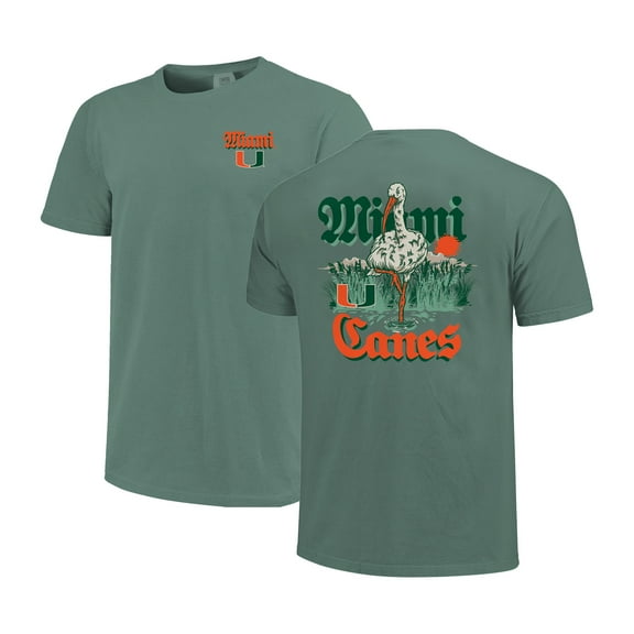 Unisex Image One  Green Miami Hurricanes Hyper Local Mascot Swamp T-Shirt