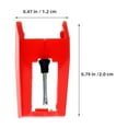 thumbnail image 2 of AURARMLET 8Ud Aguja Record Player En Rojo Para Tocadiscos Con Antiruido Y Amplia Compatibilidad, 2 of 8