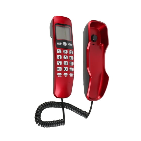 Teléfono De Teléfono De La Pared Teléfono Con De Identificación De Llamadas Dual 38 Memorias Entradas De La Pantalla LCD Función De Devolución De Llamada Para El Home Office