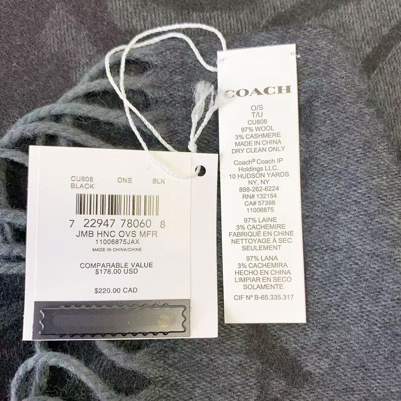 Coach CU808 Horse And Carriage Print Oversized Muffler IN