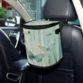 thumbnail image 6 of Qxltty Light Green Butterfly Car Trash Can with Lid Vehicle Backseat Hanging Leak Proof Storage Bin, 6 of 7