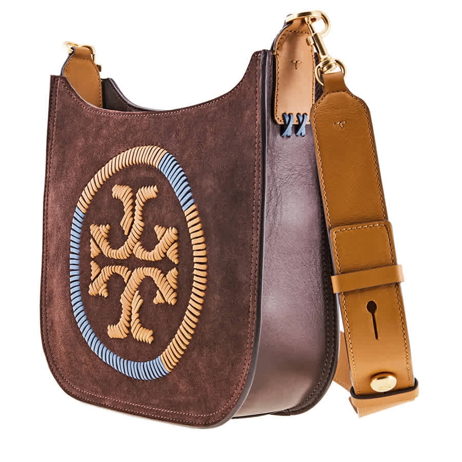 Tory Burch Ella Whipstitch Crossbody Bag- Brown 