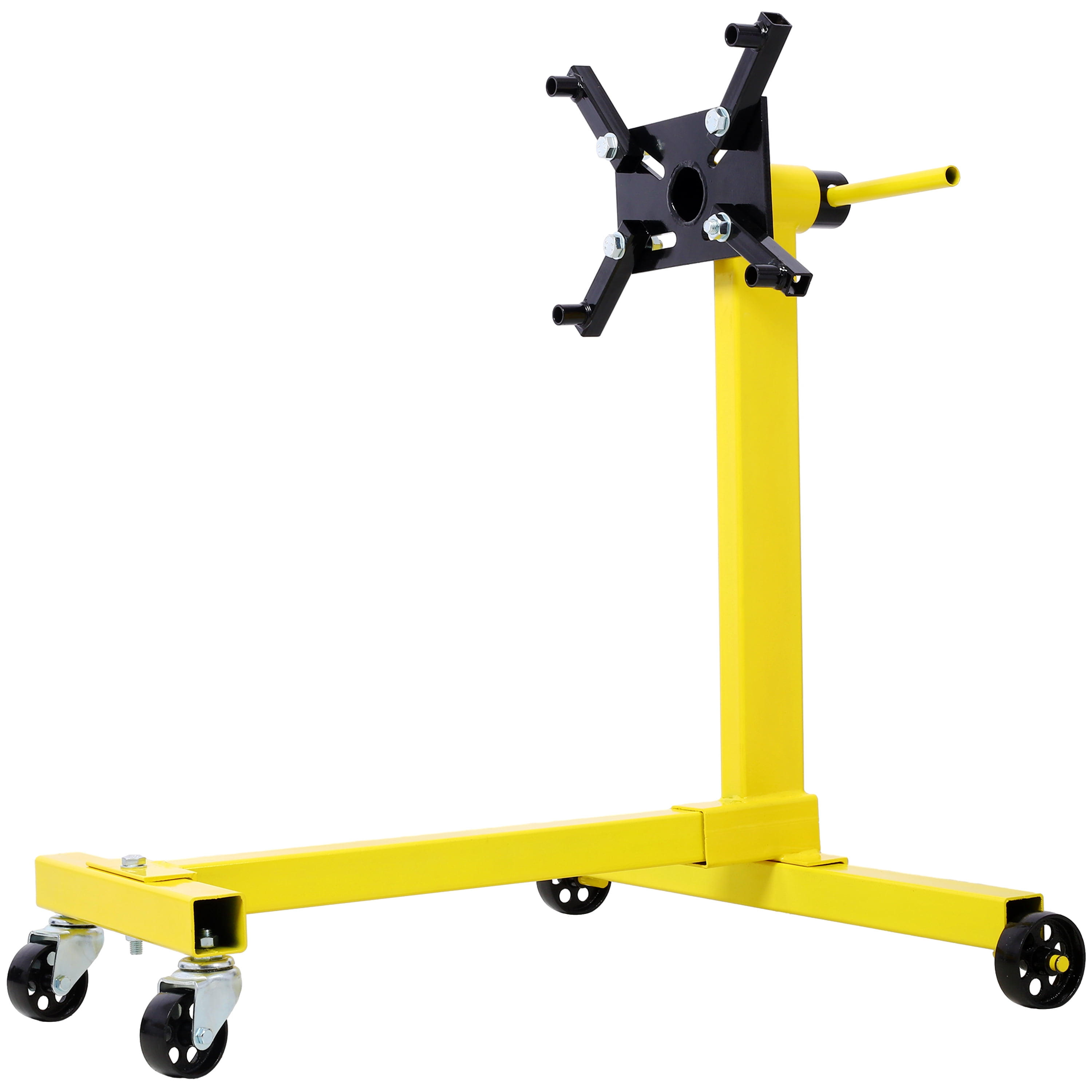 Floor Jack, Rotating Engine Stand, Coyote Engine Stand Rotating Stand with 1000-Lb Capacity, Engine Hoists & Stands Engine Test Run Stand, Yellow Car Jack,Steel Scissor Jack