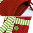 thumbnail image 6 of Knitted Christmas Stockings, Holiday Stocking Decor, Personalized Large Christmas Stocking with Pockets and Hanging Loop, Soft Thick Cotton Fabric in Red Green White, 15.8x7.8 Inch, 6 of 8