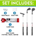 thumbnail image 2 of Set 3 palos golf niños tamaño ajustable incluye 2 bolas y bag Franklin sports, 2 of 7