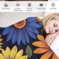 thumbnail image 5 of Sunflower Flower Blanket Fuzzy Fleece Cozy Plush Bed Couch Traveling Camping Lightweight Blanket 50"x60", 5 of 8