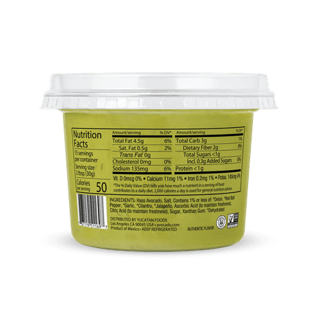 Yucatan Authentic Guacamole, 16 oz Tub