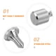 thumbnail image 3 of unbranded Tornillo Accesorio De Acero Inoxidable Para Mixer Con Ajuste Preciso Y Alta Resistencia, 3 of 8