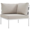 thumbnail image 6 of Modern Contemporary Urban Design Outdoor Patio Balcony Five PCS Sectional Sofa Set, Grey White Gray, Rattan, 6 of 7