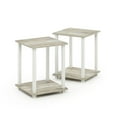 thumbnail image 2 of Furinno Simplistic End Table, Set of Two, Sonoma Oak/White, 2 of 6
