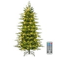 thumbnail image 1 of Costway 6 FT Artificial Christmas Tree with 714 Branch Tips 260 LED Lights 3 Timers Remote, 1 of 10