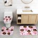 thumbnail image 5 of Juego de 4 cortinas de ducha afroamericanas con diseño de rosas en azul real, decoración de baño con diseño de mariposas florales, mujer afroamericana, niña negra, cortina de ducha de tela, 5 of 7