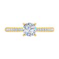 thumbnail image 3 of 1/2 Carat Prong Set Solitaire Diamond Engagement Ring Band in 14K Yellow Gold (Ring Size 5.5), 3 of 6