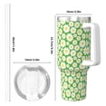 thumbnail image 4 of Sikiie Daisies Flowers Insulated Stainless Water Bottle Lid Travel Mug Cup Insulated Tumblers Cup 40oz Ice Bully With Handle, 4 of 8