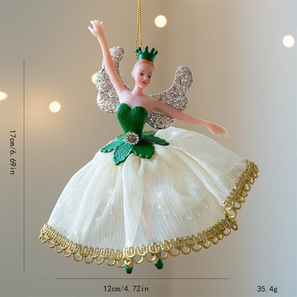 Seyotauo Cute Girl Pendant Christmas Ornament Simulation Yarn Skirt Performer Pendant Delicate Festive Decoration Christmas Tree Ornaments Indoor Holiday Decor Idea For Christmas Season Decor