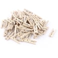 thumbnail image 1 of Unique Bargains 60 Pcs Craft Photo Picture Paper Note Clamp Hanger 25mm x 3mm Wooden Clip, 1 of 3