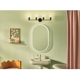 thumbnail image 5 of 55227BKFLU Kichler Lighting Gioe - 4 Light Bath Vanity-10.5 Inch Tall and 32.25 Inch Wide-Black Finish-Clear Fluted Glass Color, 5 of 6