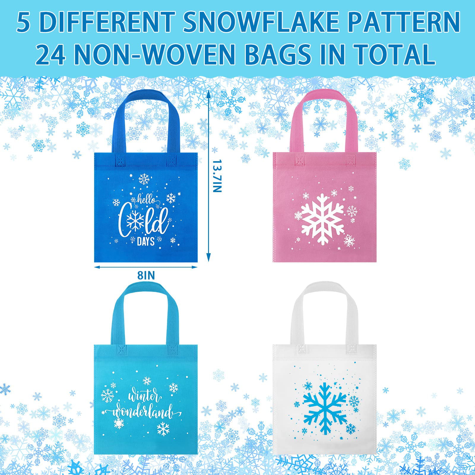 Snippets By Mendi: Pebbles Winter Themed Snowflake Gift Bag