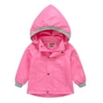 thumbnail image 2 of Odeerbi Boys Girls Winter Coat Baby Pure Color Autumn Children's Windbreaker Hat Detachable Cute Western Style, 2 of 9
