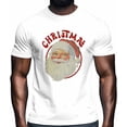 thumbnail image 2 of Camisetas para hombre, estilo retro de Papá Noel, de manga corta, informales, con gráficos para adolescentes, niños y hombres., 2 of 8