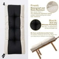 thumbnail image 6 of Galenzoov 36×14 Outdoor Bench Cushion, Blue Shredded Memory Foam, Waterproof Fade Resistant Patio Furniture Cushion, Cream, 6 of 7