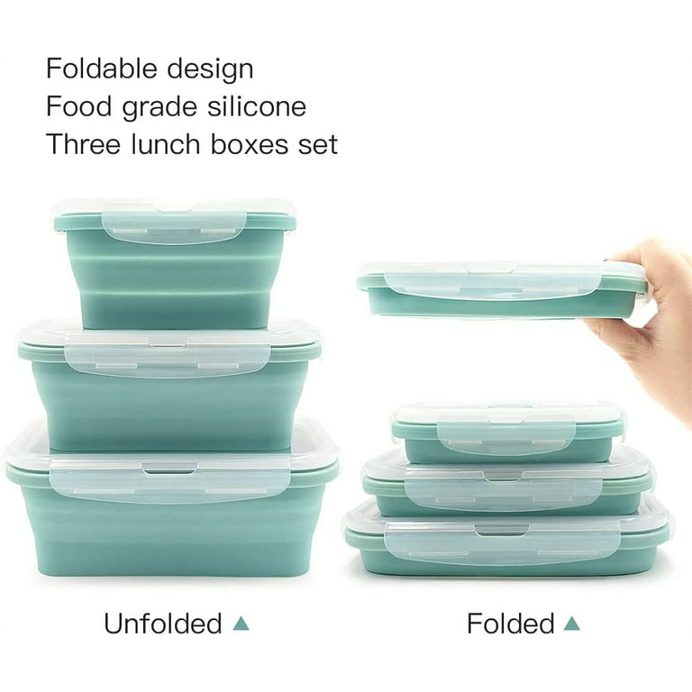 BPA Free Food Grade Silicone Collapsible Food Container Silicone Lunch Box  - China Silicone Storage Box and Silicone Box price