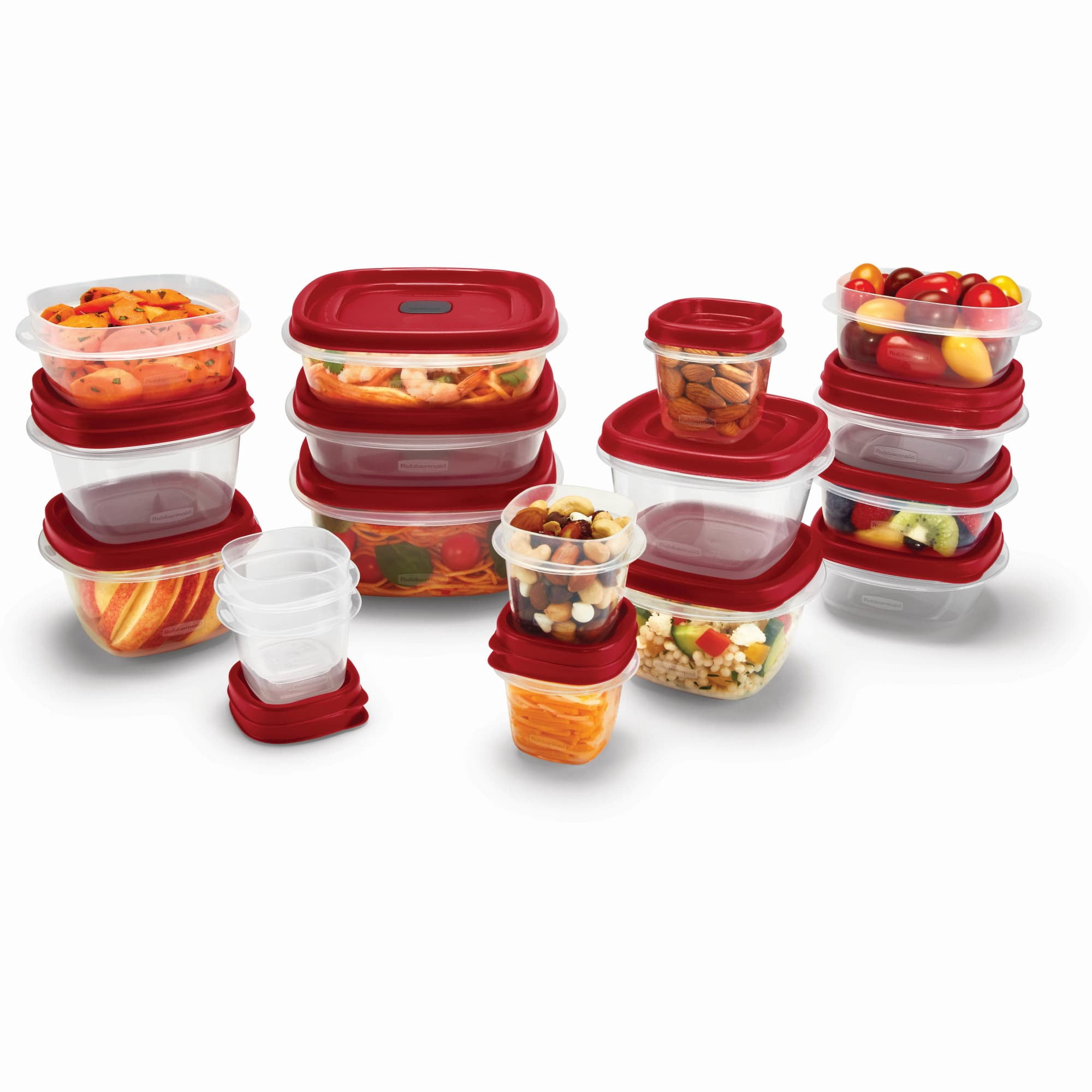 Rubbermaid Easy Find Lid 34 Pc Set of Food Storage Containers with Vented Lids, Plastic Food Storage Containers with Easy Find Lids, Great for Leftovers, Meal Prep & Organization