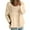 Beige, variant on Breezora Womens Oversized Long Sleeve T Shirt New Solid Color Casual Comfort Loose Fit Top L Size Beige