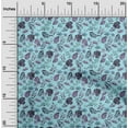 thumbnail image 2 of oneOone Cotton Silk Light Blue Fabric Tropical Quilting Supplies Print Sewing Fabric By The Yard 42 Inch Wide, 2 of 4